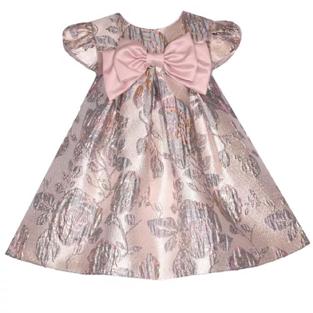 Jacquard Bow Trapeze Dress